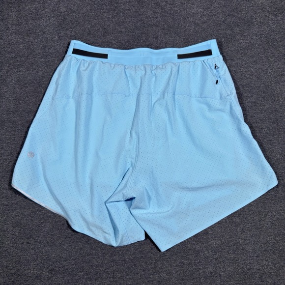 Lululemon Fast and Free Lined Running Shorts 6" Light Blue Men's S Performance - Picture 3 of 6